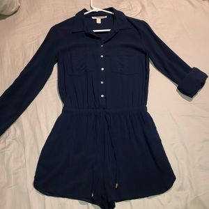 S Navy Blue Short Romper
